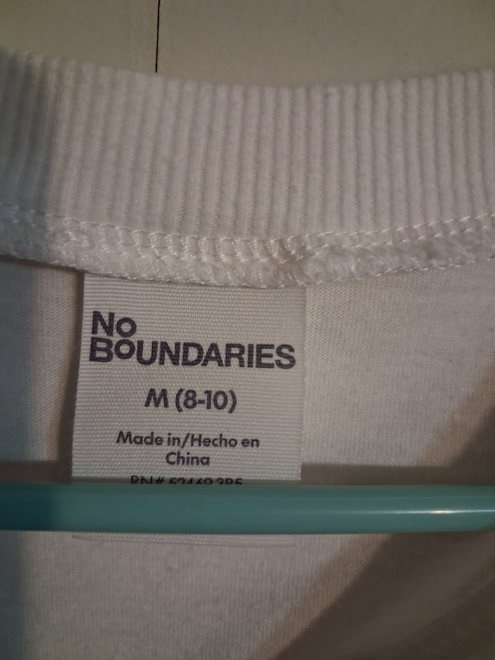No Boundaries White Tee with Navy Logo - Picture 3 of 3